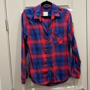 Plaid button down shirt
